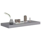Étagère murale, lot de 2, nid d'abeille gris en MDF, métal, étagère murale moyenne