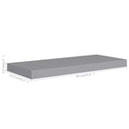Étagère murale, lot de 2, nid d'abeille gris en MDF, métal, étagère murale moyenne