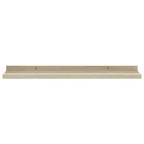Lot de 2 étagères murales MDF blanc et chêne sonoma 60 cm de long