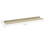 Lot de 2 étagères murales MDF blanc et chêne sonoma 60 cm de long