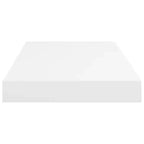 Lot de 2 étagères murales hexagonales en MDF blanc et métal, moyennes