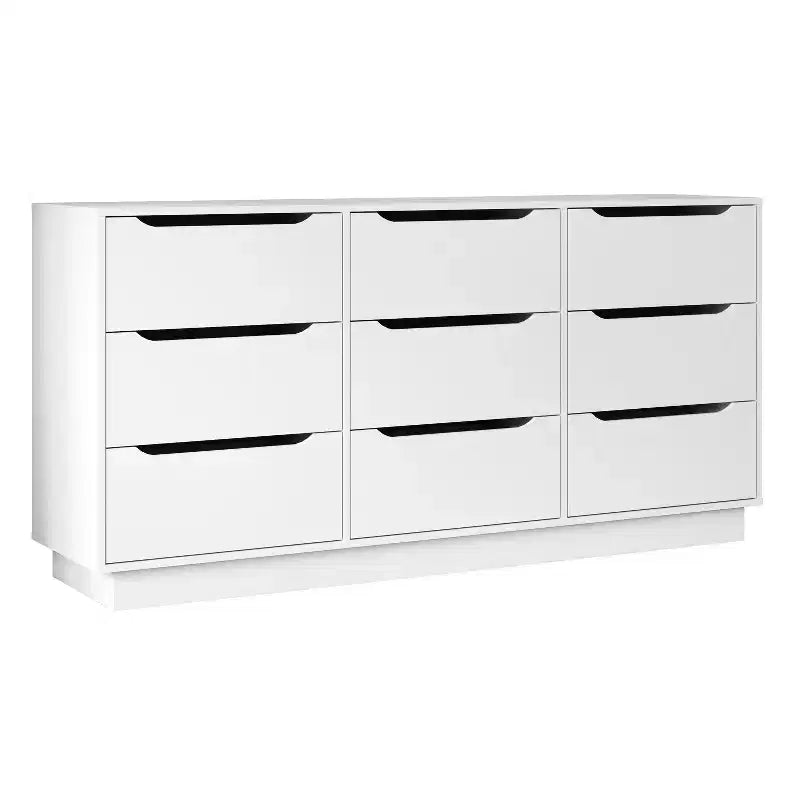 Commode de rangement moderne en bois Theo 63 GDFStudio à 9 tiroirs