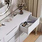 Commode de rangement moderne en bois Theo 63 GDFStudio à 9 tiroirs