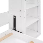 Lit mural escamotable double/grand lit avec étagères, armoire de lit escamotable peu encombrante pour chambre d'amis ou bureau à domicile