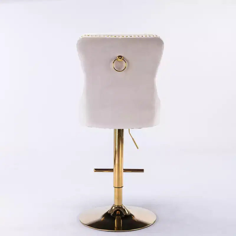 Okak 25-33 Tabourets de bar réglables en hauteur pivotants en velours, lot de 2, chaises de comptoir rembourrées pour la maison, le pub, l'îlot de cuisine