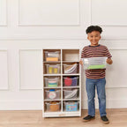 Meuble de rangement mobile ECR4Kids 10 casiers et 10 bacs à façade ouverte, 5x2, Mobilier pour enfants