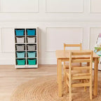 Meuble de rangement mobile ECR4Kids 10 casiers et 10 bacs à façade ouverte, 5x2, Mobilier pour enfants