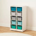 Meuble de rangement mobile ECR4Kids 10 casiers et 10 bacs à façade ouverte, 5x2, Mobilier pour enfants
