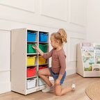 Meuble de rangement mobile ECR4Kids 10 casiers et 10 bacs à façade ouverte, 5x2, Mobilier pour enfants