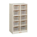 Meuble de rangement mobile ECR4Kids 10 casiers et 10 bacs à façade ouverte, 5x2, Mobilier pour enfants
