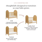 Lit de bébé convertible 3-en-1 Babyletto Bondi avec kit de conversion pour lit de tout-petit
