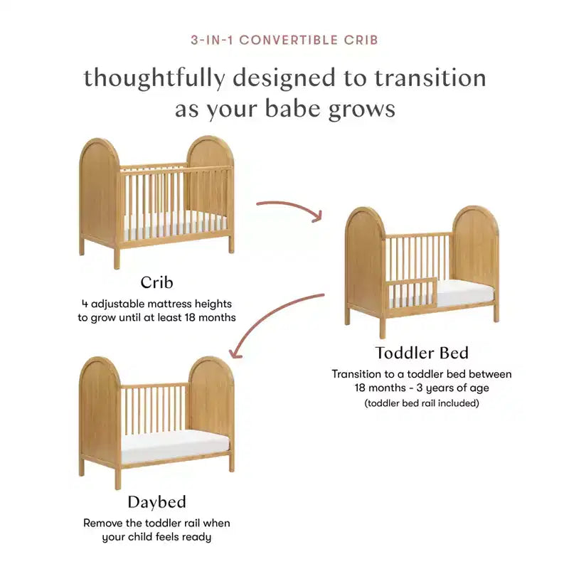 Lit de bébé convertible 3-en-1 Babyletto Bondi avec kit de conversion pour lit de tout-petit