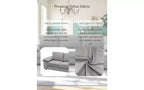 Canapé d'angle modulable moderne en velours Cleo 105,5 po à 4 places GDFStudio