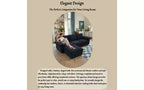 Canapé d'angle modulable moderne en velours Cleo 105,5 po à 4 places GDFStudio
