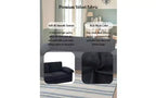 Canapé d'angle modulable moderne en velours Cleo 105,5 po à 4 places GDFStudio