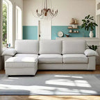 Canapé d'angle modulable moderne en velours Cleo 105,5 po à 4 places GDFStudio