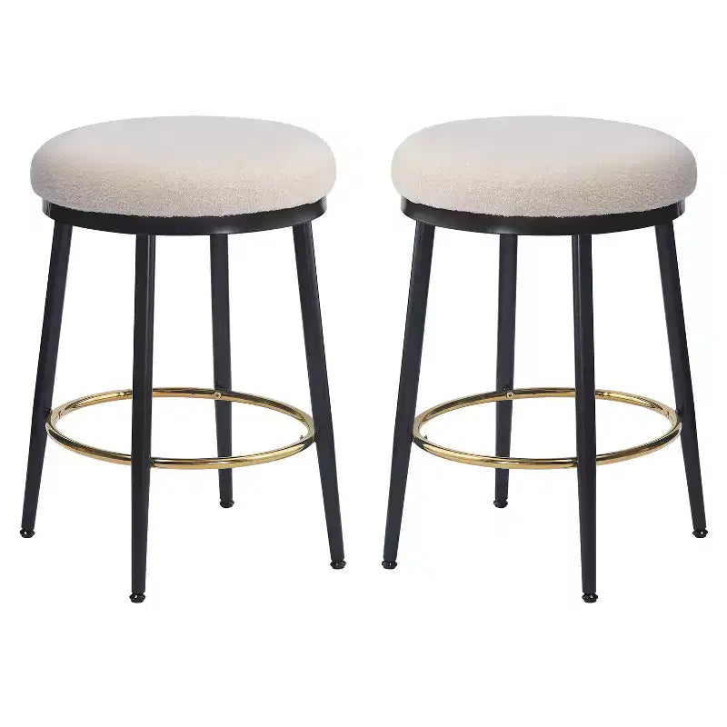 Okak 24.75 Tabourets de Bar Modernes Hauteur Comptoir avec Coussin en Éponge Lot de 2/4, Tabourets de Comptoir Modernes, Chaise d'Appoint pour Cuisine, Salle à Manger