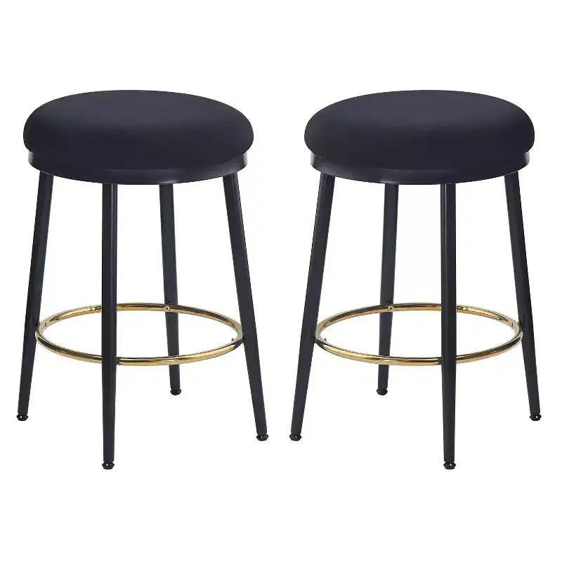 Okak 24.75 Tabourets de Bar Modernes Hauteur Comptoir avec Coussin en Éponge Lot de 2/4, Tabourets de Comptoir Modernes, Chaise d'Appoint pour Cuisine, Salle à Manger