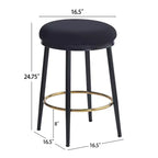 Okak 24.75 Tabourets de Bar Modernes Hauteur Comptoir avec Coussin en Éponge Lot de 2/4, Tabourets de Comptoir Modernes, Chaise d'Appoint pour Cuisine, Salle à Manger
