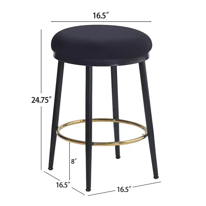 Okak 24.75 Tabourets de Bar Modernes Hauteur Comptoir avec Coussin en Éponge Lot de 2/4, Tabourets de Comptoir Modernes, Chaise d'Appoint pour Cuisine, Salle à Manger