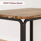 Ensemble de 5 chaises de salle à manger avec table de cuisine, structure en métal et plateau en bois, table à dîner carrée, montage facile, pour la maison