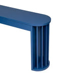 Longue console avec rangement, Table d'entrée minimaliste avec tiroirs et Table de couloir en bois avec design à lignes courbes et droites