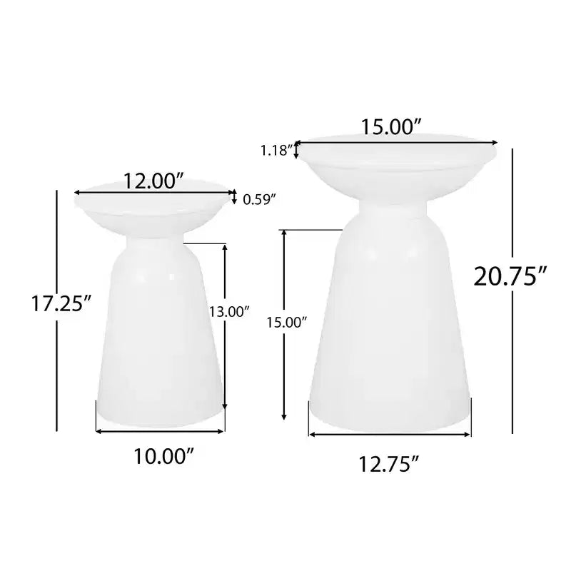 Tables d'appoint modernes, lot de 2 tables basses, style table basse pour salon, chambres