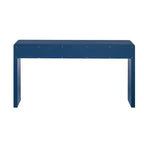 Table console rustique Luxystar avec 3 tiroirs cannelés, placage en bois massif et grain de bois naturel pour salon, couloir