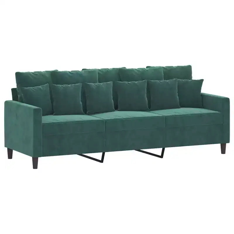 vidaXL Ensemble canapé avec coussins Canapé fauteuil pour salon 3 pièces Velours