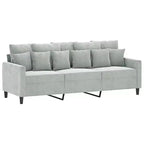 vidaXL Ensemble canapé avec coussins Canapé fauteuil pour salon 3 pièces Velours