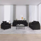 vidaXL Ensemble canapé avec coussins Canapé fauteuil pour salon 3 pièces Velours