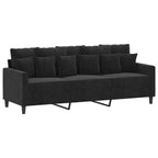 vidaXL Ensemble canapé avec coussins Canapé fauteuil pour salon 3 pièces Velours
