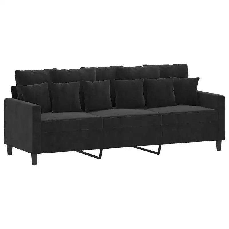 vidaXL Ensemble canapé avec coussins Canapé fauteuil pour salon 3 pièces Velours