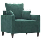 vidaXL Ensemble canapé avec coussins Canapé fauteuil pour salon 3 pièces Velours