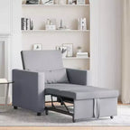 vidaXL Canapé-lit une place Inclinable Gris clair 90 x 165 x 87 cm tissu