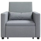 vidaXL Canapé-lit une place Inclinable Gris clair 90 x 165 x 87 cm tissu