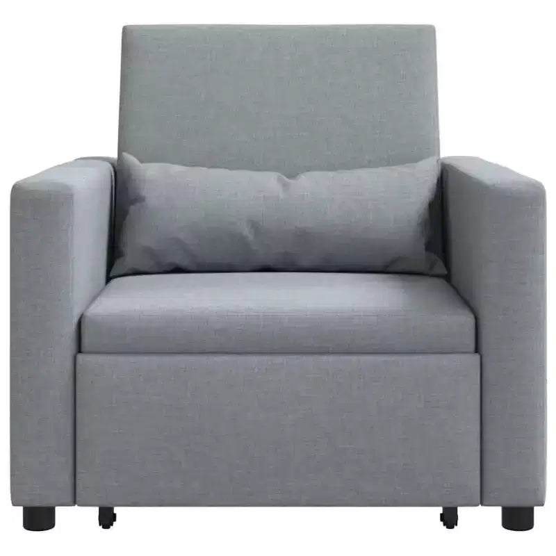 vidaXL Canapé-lit une place Inclinable Gris clair 90 x 165 x 87 cm tissu