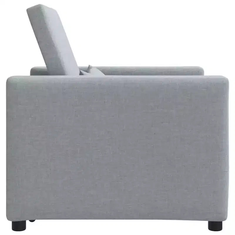vidaXL Canapé-lit une place Inclinable Gris clair 90 x 165 x 87 cm tissu