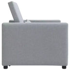 vidaXL Canapé-lit une place Inclinable Gris clair 90 x 165 x 87 cm tissu