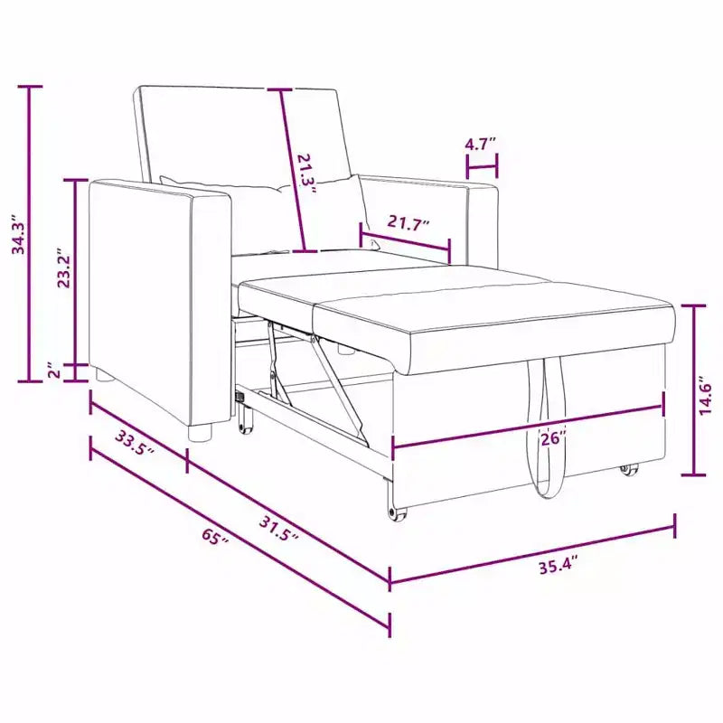 vidaXL Canapé-lit une place Inclinable Gris clair 90 x 165 x 87 cm tissu