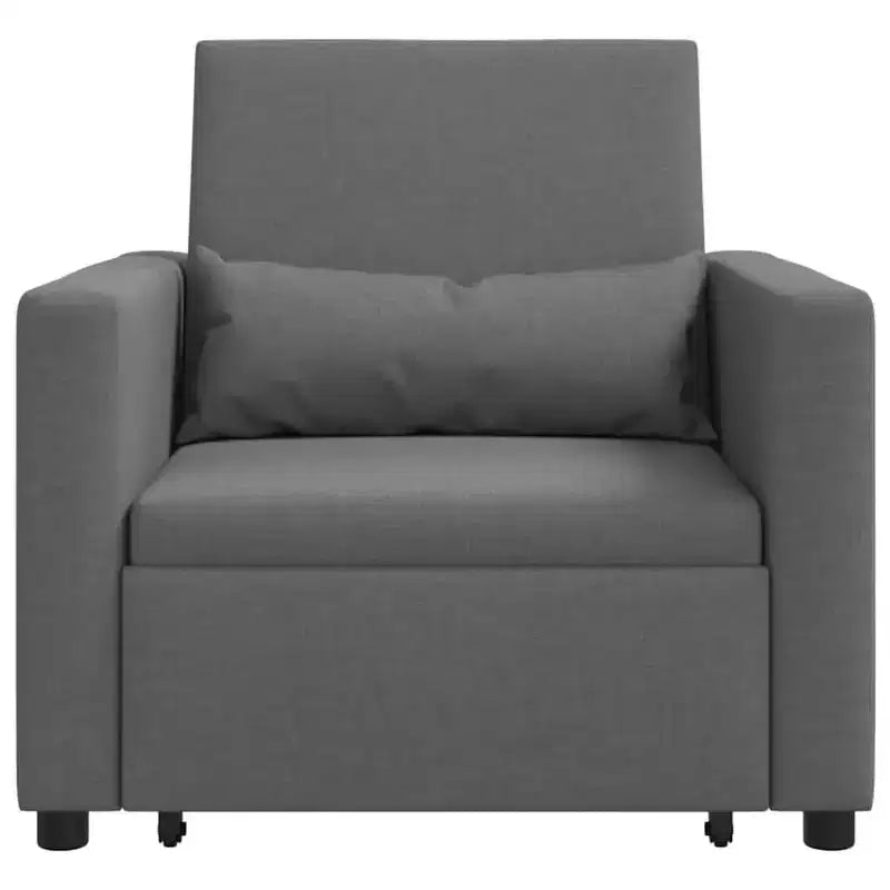 vidaXL Canapé-lit une place Inclinable Gris clair 90 x 165 x 87 cm tissu