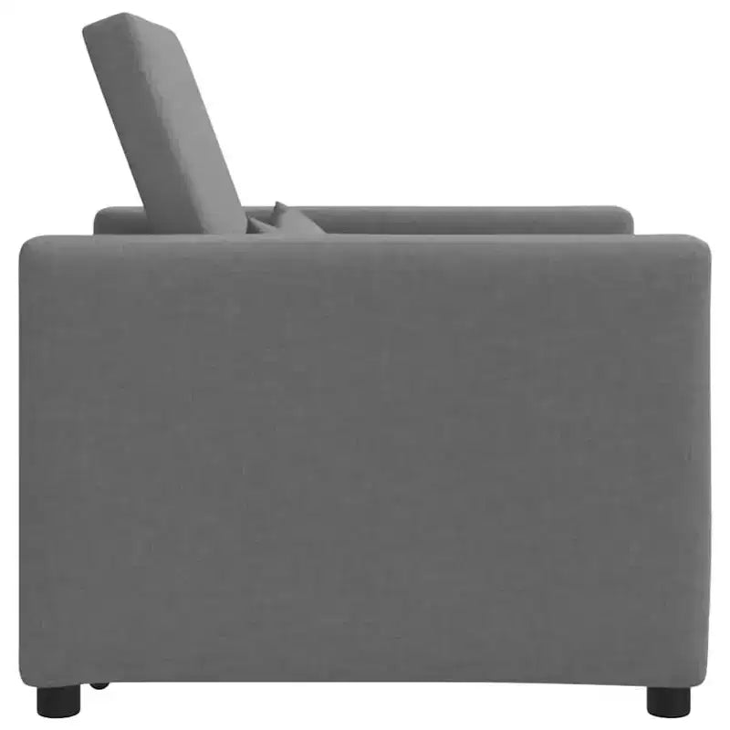 vidaXL Canapé-lit une place Inclinable Gris clair 90 x 165 x 87 cm tissu