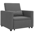 vidaXL Canapé-lit une place Inclinable Gris clair 90 x 165 x 87 cm tissu