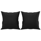 vidaXL Canapé 2 places avec coussins, Causeuse en similicuir noir