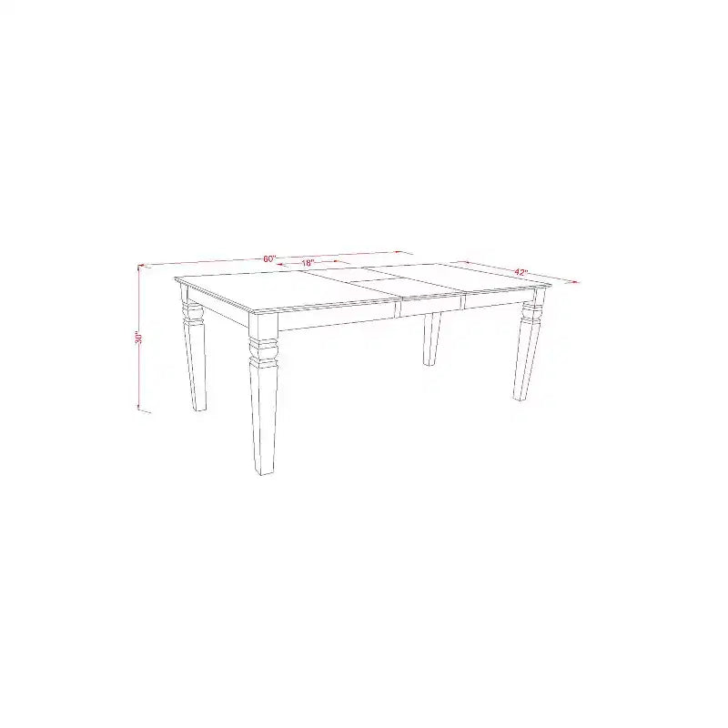 Ensemble de salle à manger vintage 5 pièces - Table de cuisine et 4 chaises noir cerise - Style victorien