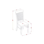 Ensemble de salle à manger vintage 5 pièces - Table de cuisine et 4 chaises noir cerise - Style victorien