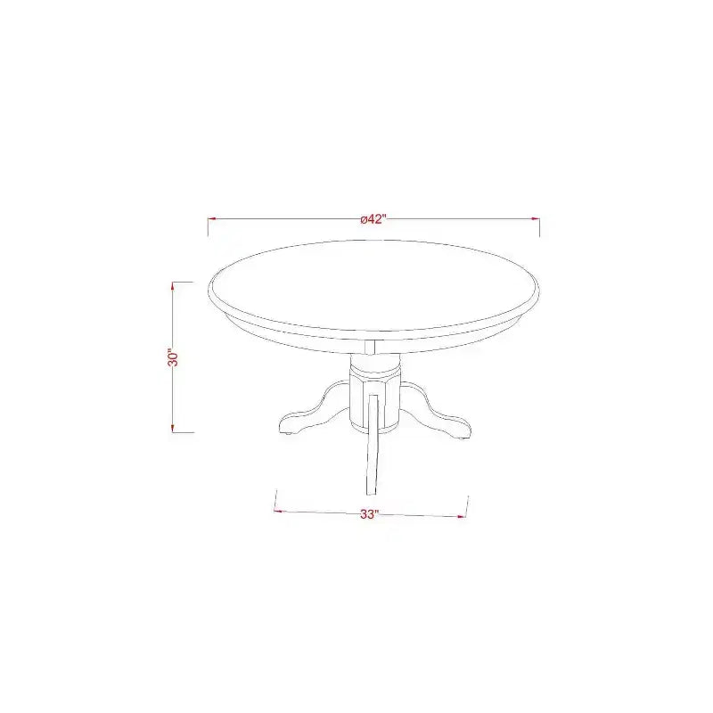Ensemble de salle à manger 3 pièces en bois massif finition noire – Dessus touffeté de boutons – 4 places