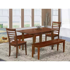 Ensemble de salle à manger rétro - Table à manger en bois avec chaises, 42-54L x 32W - Ensemble de table de style Renaissance