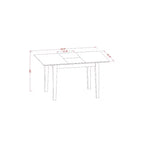 Ensemble de salle à manger rétro - Table à manger en bois avec chaises, 42-54L x 32W - Ensemble de table de style Renaissance