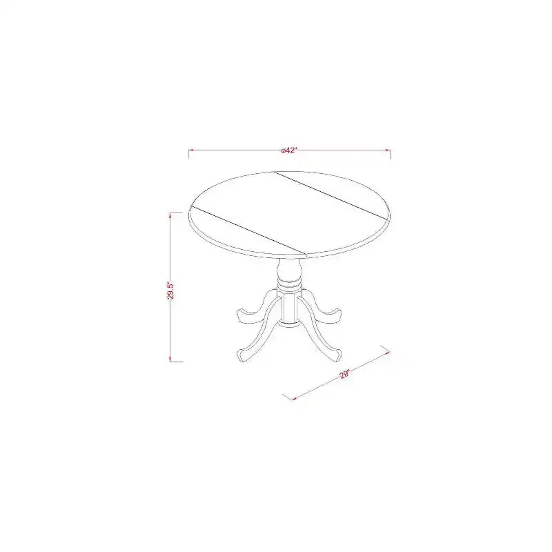 Ensemble de salle à manger rond avec 4 chaises - Table de cuisine de 42 pouces et chaises Parson - Blanc lin et beige
